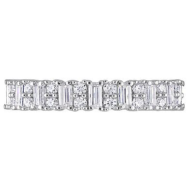 Stella Grace Sterling Silver 1 5/8 Carat T.W Lab-Created Moissanite Eternity Wedding Ring