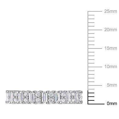 Stella Grace Sterling Silver 1 5/8 Carat T.W Lab-Created Moissanite Eternity Wedding Ring
