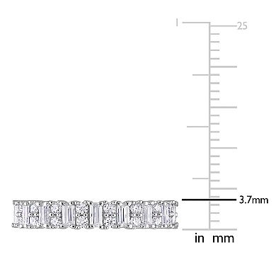 Stella Grace Sterling Silver 1 5/8 Carat T.W Lab-Created Moissanite Eternity Wedding Ring