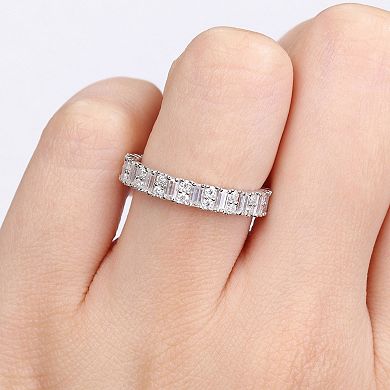 Stella Grace Sterling Silver 1 5/8 Carat T.W Lab-Created Moissanite Eternity Wedding Ring