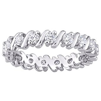 Stella Grace Sterling Silver Lab-Created Moissanite Full Eternity Ring