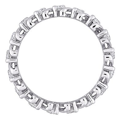 Stella Grace Sterling Silver Lab-Created Moissanite Full Eternity Ring