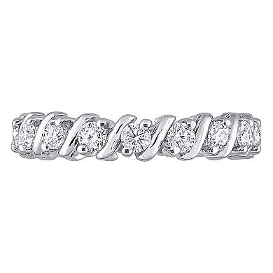 Stella Grace Sterling Silver Lab-Created Moissanite Full Eternity Ring