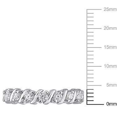 Stella Grace Sterling Silver Lab-Created Moissanite Full Eternity Ring