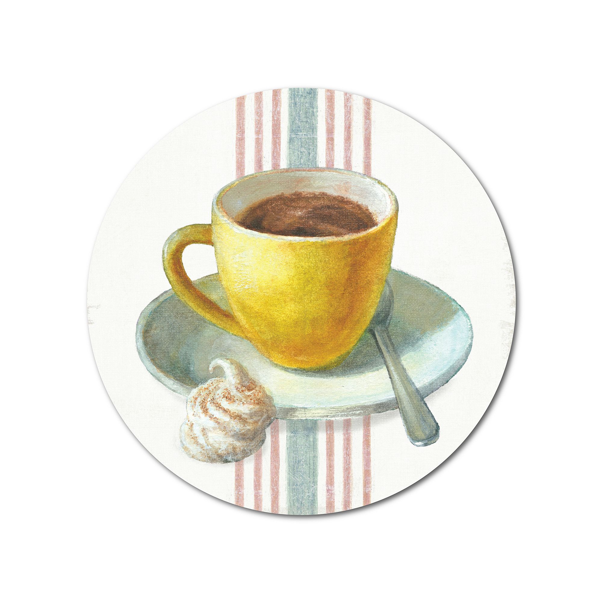 Courtside Market Wake Me Up Coffee 5 Circular Board Wall Art, Multi