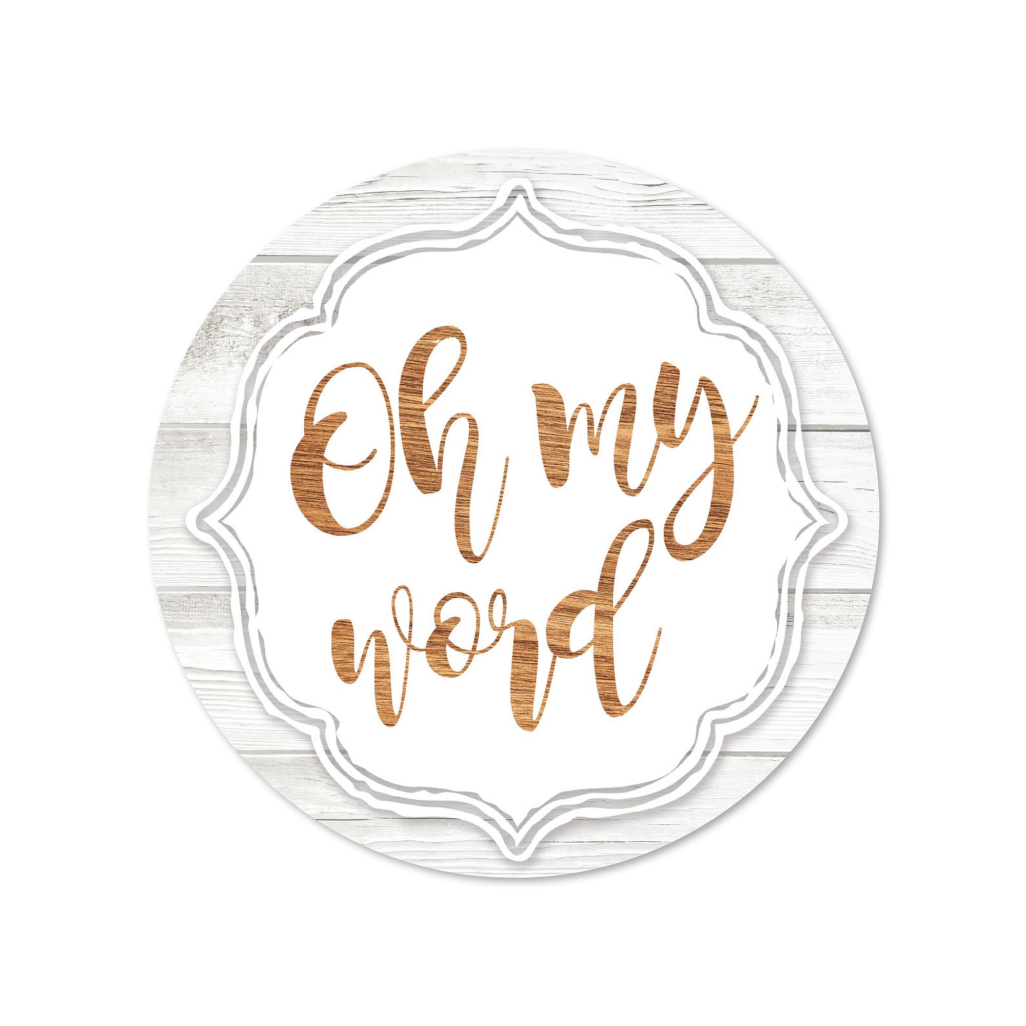 COURTSIDE MARKET Oh My Word Circle Wall Decor, Multi