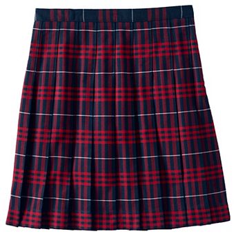 Girls 4-16 Lands' End School Uniform Below the Knee Plaid Pleated Skirt