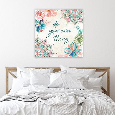 COURTSIDE MARKET Macrame Meander III Canvas Wall Art