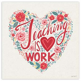 COURTSIDE MARKET Teaching Is Heart Work I Canvas Wall Art