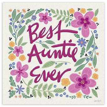 COURTSIDE MARKET Best Auntie Ever I Canvas Wall Art