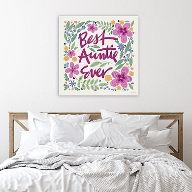 COURTSIDE MARKET Best Auntie Ever I Canvas Wall Art