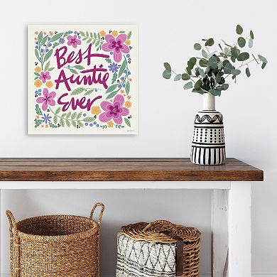 COURTSIDE MARKET Best Auntie Ever I Canvas Wall Art