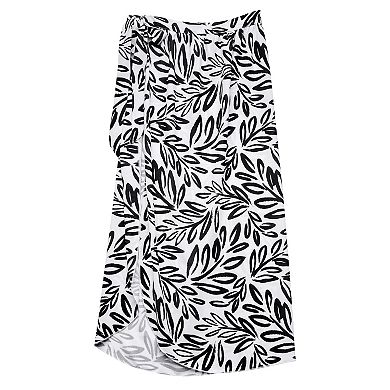 Women's Freshwater Side Slit Pareo Swim Cover-Up Skirt