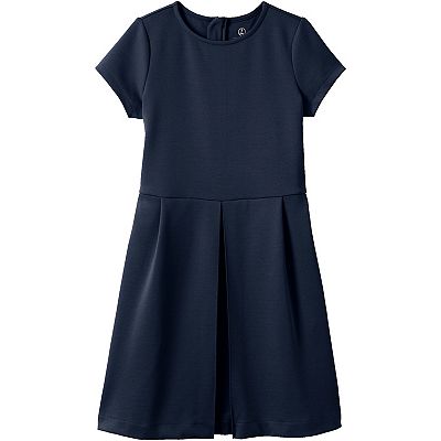 Girls 7 16 Lands End School Uniform Short Sleeve Ponte Dress