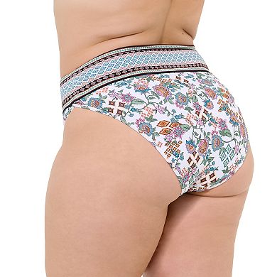 Plus Size Freshwater Banded Swim Bottom