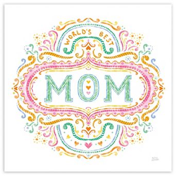COURTSIDE MARKET World's Best Mom Canvas Wall Art