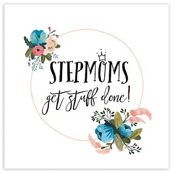 COURTSIDE MARKET Harriet Floral Stepmom I Canvas Wall Art