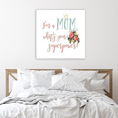 COURTSIDE MARKET Harriet Floral Mom II Canvas Wall Art