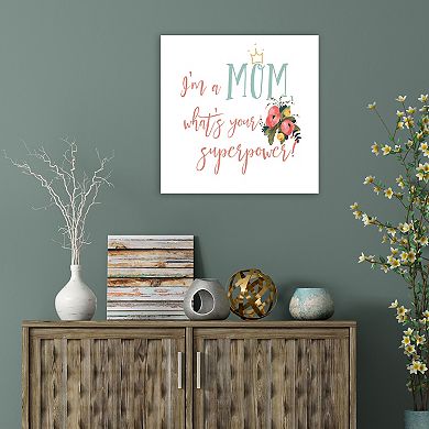 COURTSIDE MARKET Harriet Floral Mom II Canvas Wall Art