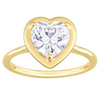 Stella Grace 10k Yellow Gold Lab-Created Moissanite Heart-Shaped Engagement Ring