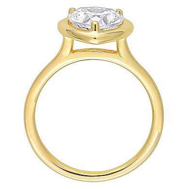 Stella Grace 10k Yellow Gold Lab-Created Moissanite Heart-Shaped Engagement Ring