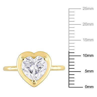 Stella Grace 10k Yellow Gold Lab-Created Moissanite Heart-Shaped Engagement Ring