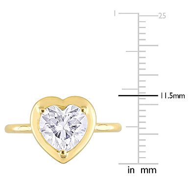Stella Grace 10k Yellow Gold Lab-Created Moissanite Heart-Shaped Engagement Ring