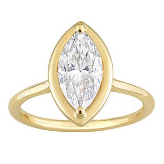 Stella Grace 10k Yellow Gold Lab-Created Moissanite Marquise-Shaped Engagement Ring