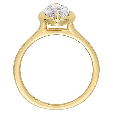 Stella Grace 10k Yellow Gold Lab-Created Moissanite Marquise-Shaped Engagement Ring