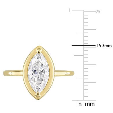 Stella Grace 10k Yellow Gold Lab-Created Moissanite Marquise-Shaped Engagement Ring
