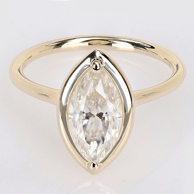 Stella Grace 10k Yellow Gold Lab-Created Moissanite Marquise-Shaped Engagement Ring