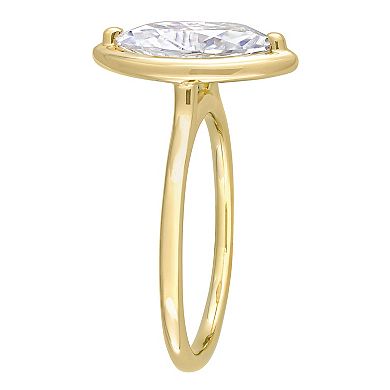 Stella Grace 10k Yellow Gold Lab-Created Moissanite Marquise-Shaped Engagement Ring