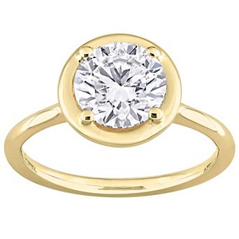 Stella Grace 10k Yellow Gold Lab-Created Moissanite Round-Shaped Engagement Ring