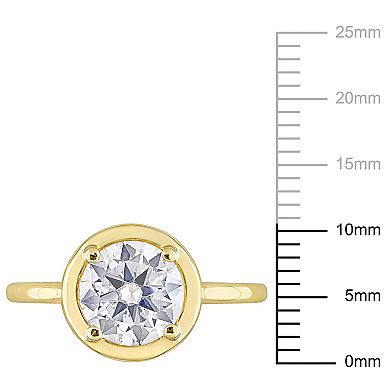 Stella Grace 10k Yellow Gold Lab-Created Moissanite Round-Shaped Engagement Ring