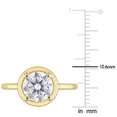 Stella Grace 10k Yellow Gold Lab-Created Moissanite Round-Shaped Engagement Ring