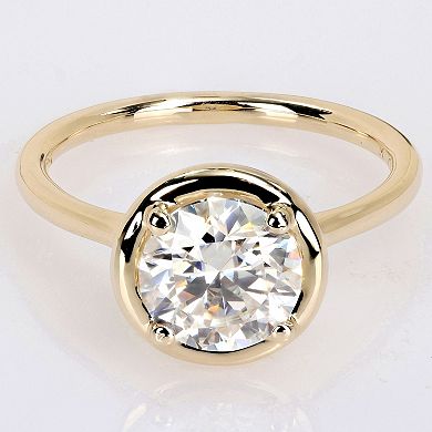 Stella Grace 10k Yellow Gold Lab-Created Moissanite Round-Shaped Engagement Ring