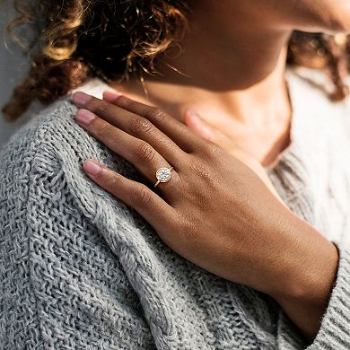 Stella Grace 10k Yellow Gold Lab-Created Moissanite Round-Shaped Engagement Ring