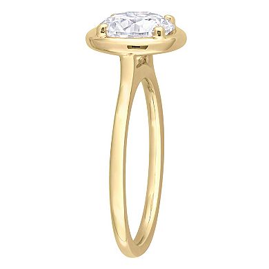 Stella Grace 10k Yellow Gold Lab-Created Moissanite Round-Shaped Engagement Ring