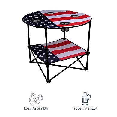 Durable 28" inch Round Folding Table with Carry Bag