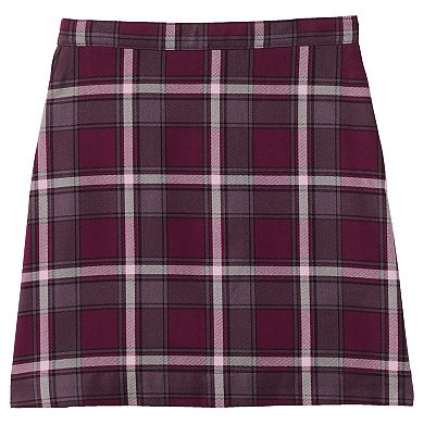 Girls Plus Size 7-16 Lands' End School Uniform Below the Knee Plaid A-Line Skirt
