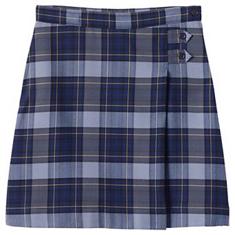 Girls Plus Size 7-16 Lands' End School Uniform Below the Knee Plaid A-Line Skirt