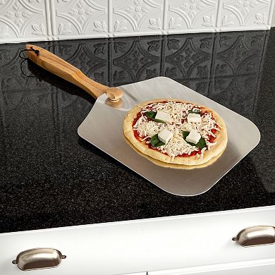 Old Stone Pizza Peel With Collapsible Wooden Handle