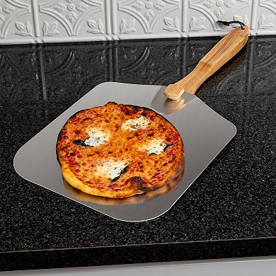 Old Stone Pizza Peel With Collapsible Wooden Handle