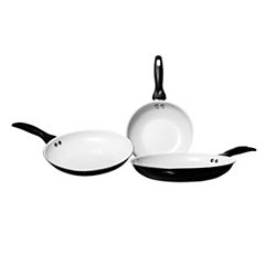 Techef ValenCera - 8 and 12 inch Frying Pan Set - Off-White