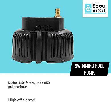 Submersible Pool Cover Pump Heavy Duty 850 Gph Max Flow