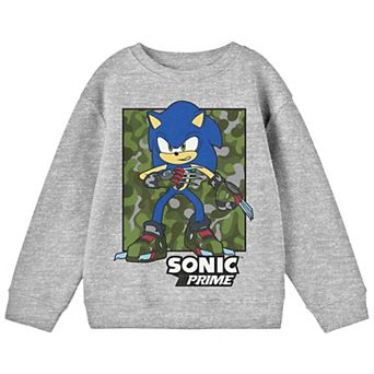 Boys 8-20 Sonic Prime Sonic On Camo Long Sleeve Graphic Tee