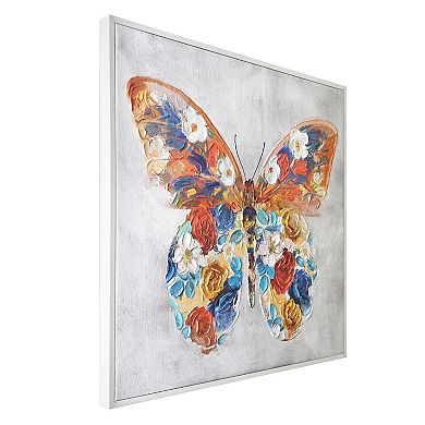 ARTFX Fine Art Papillon Fleurs Floral Canvas Wall Art