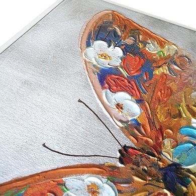 ARTFX Fine Art Papillon Fleurs Floral Canvas Wall Art