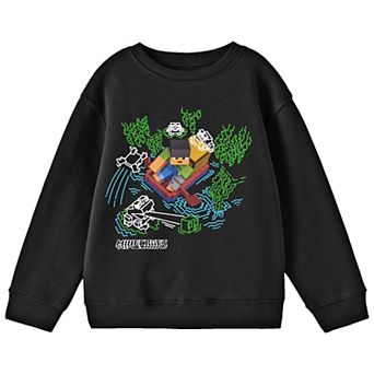 Boys 8-20 Minecraft Character Paddling Long Sleeve Graphic Pullover
