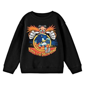 Boys 8-20 Sonic The Hedgehog Eggman Long Sleeve Graphic Pullover